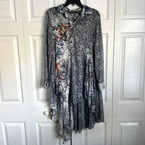 Dor Dor Couture Womens Sz S Tunic Top Boho Fairy Whimsy Festival Renaissance